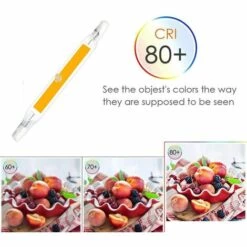 STARLIGHT R7S 78mm LED 5W Blanc Chaud 3000K, SL.GT R7S COB LED Linéaire Remplacer Crayon Halogène 40W 50W, Ampoule R7S LED 78mm Slim, Lot De 2 -Pas Cher Ampoule LED Boutique 58739449 3