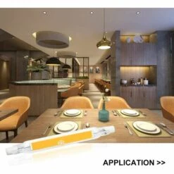 STARLIGHT R7S 78mm LED 5W Blanc Chaud 3000K, SL.GT R7S COB LED Linéaire Remplacer Crayon Halogène 40W 50W, Ampoule R7S LED 78mm Slim, Lot De 2 -Pas Cher Ampoule LED Boutique 58739449 5