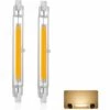DKSFJKL Ampoule LED R7S 118mm 20W Dimmable, Blanc Chaud 3000K 3000LM, Linéaire Remplacer Lampe Halogène J118 300W, Éclairage à 360 Degrés, Sans Scintillement, R7S OCB LED Tubes Pour Projecteur, Lot De 2 -Pas Cher Ampoule LED Boutique 59286789 1