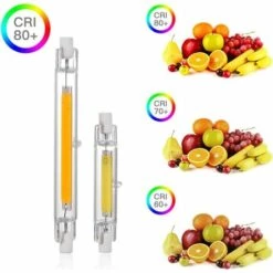 DKSFJKL Ampoule LED R7S 118mm 20W Dimmable, Blanc Chaud 3000K 3000LM, Linéaire Remplacer Lampe Halogène J118 300W, Éclairage à 360 Degrés, Sans Scintillement, R7S OCB LED Tubes Pour Projecteur, Lot De 2 -Pas Cher Ampoule LED Boutique 59286789 3