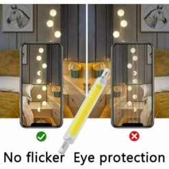 DKSFJKL Ampoule LED R7S 118mm 20W Dimmable, Blanc Chaud 3000K 3000LM, Linéaire Remplacer Lampe Halogène J118 300W, Éclairage à 360 Degrés, Sans Scintillement, R7S OCB LED Tubes Pour Projecteur, Lot De 2 -Pas Cher Ampoule LED Boutique 59286789 4