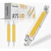DKSFJKL R7S LED 118mm Dimmable 1200LM, 20W Ampoule R7S LED Blanc Chaud 3200K, Remplacement J7S Halogène 180W-200W Lampe, R7S LED COB Haute Lumière Linéaire, éclairage à Faisceau 360 °, AC 220-240V, 2 Pcs -Pas Cher Ampoule LED Boutique 59287041 1