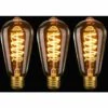 GRID COOL E27 LED ST64, 4W Spirale Flexible Courbé LED Filament E27 Ampoule Décorative Antique Blanc Chaud 2200K, 40W Équivalent, Pour Café, Maison, Bars Et Restaurant,lot De 3 <b>Classe énergétique A -Pas Cher Ampoule LED Boutique 59927599 1