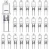GALOZZOIT Ampoule Halogene G4 12V 20W, Ampoule G4, Ampoule Halogène Dimmable G4, 2800K Blanc Chaud，Pas De Scintillement, Base G4 BI-pin Capsule Transparente Pour Lustres En Cristal, 20 Pièces -Pas Cher Ampoule LED Boutique 60000509 1