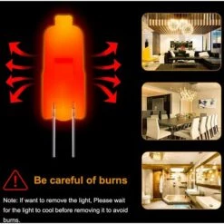 GALOZZOIT Ampoule Halogene G4 12V 20W, Ampoule G4, Ampoule Halogène Dimmable G4, 2800K Blanc Chaud，Pas De Scintillement, Base G4 BI-pin Capsule Transparente Pour Lustres En Cristal, 20 Pièces -Pas Cher Ampoule LED Boutique 60000509 5