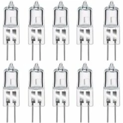 GALOZZOIT Ampoules Halogènes G4 35W 12V, Blanc Chaud 2800K, Gradable Capsule Transparente 10 Pièces