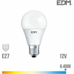 E3/98851 AMPOULE STANDARD LED 12V AC/DC E27 10W 810 Lm 6400K LUMIÈRE FROIDE EDM