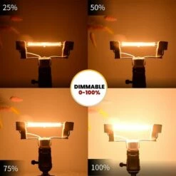 TRIOMPHE 100W 118mm R7s Dimmable Ampoule Halogène Crayon Blanc Chaud 2800K R7s Linéaire 1500lm Projecteur AC220-240V Pour L’éclairage De Maison, Travail, Sécurité, Lampadaire, Etc (5pcs),T-Audace -Pas Cher Ampoule LED Boutique 60720273 2