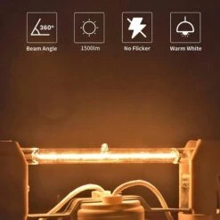 TRIOMPHE 100W 118mm R7s Dimmable Ampoule Halogène Crayon Blanc Chaud 2800K R7s Linéaire 1500lm Projecteur AC220-240V Pour L’éclairage De Maison, Travail, Sécurité, Lampadaire, Etc (5pcs),T-Audace -Pas Cher Ampoule LED Boutique 60720273 4