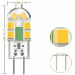 TRIOMPHE Ampoule G4, Ampoule G4 LED 1.5W 120-150（lm）, Équivalent 15W G4 Ampoule Halogène, Blanc Chaud 3000K, AC/DC 12V, Sans Scintillement, Non Dimmable, Lot De 10,T-Audace -Pas Cher Ampoule LED Boutique 61177040 5