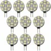 FOZIY 10xAmpoule LED G4 AC/DC 12V Non Dimmable Blanc 6000-6500K Ampoule De Lumière Remplacement 2W Lampe Halogène Pour Cuisine Camping-Car RV Remorque Bateau，Fonepro -Pas Cher Ampoule LED Boutique 63528587 1