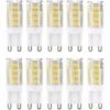 MINKUROW G9 LED Lampe Ampoules, Blanc Chaud 3000K 5W G9 LED Ampoule Lumiere équivalent Aux Ampoules Halogènes De 40 W 420 Lumens; Not Dimmable, Lot De 10 ，