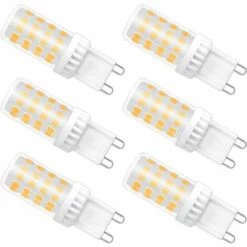 BF Ampoule LED G9 5W Blanc Chaud, G9 LED Blanc Chaud Pour Appliques Intérieures, Lustres, Non Dimmable, Lot De 6