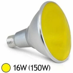 MIIDEX LIGHTING Ampoule LED 16W (150W) E27 PAR38 IP65 Couleur Jaune