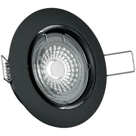 XANLITE - Lot De 5 Spots Noirs Encastrables LED Avec Ampoules Incluses, Culot GU10, 345 Lumens, équivalence 50 W, 2700K, Blanc Chaud - PACK5SP50AN 7 XANLITE - Lot De 5 Spots Noirs Encastrables LED Avec Ampoules Incluses, Culot GU10, 345 Lumens, équivalence 50 W, 2700K, Blanc Chaud - PACK5SP50AN – Image 5