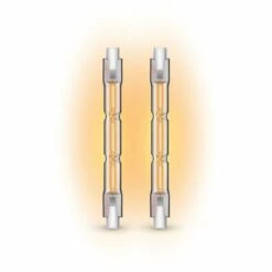 XANLITE - Lot De 2 Ampoules Halogènes Culot R7S, 78mm, 2216 Lumens, 2900 Kelvins, Blanc Chaud Dimmable - PACK2HR7S78118W