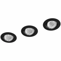 XANLITE - Lot De 5 Spots Noirs Encastrables LED Avec Ampoules Incluses, Culot GU10, 345 Lumens, équivalence 50 W, 4000K, Blanc Neutre - PACK5SP50ANCW -Pas Cher Ampoule LED Boutique 64569538 4