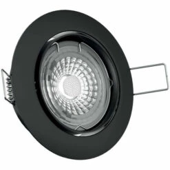 XANLITE - Lot De 5 Spots Noirs Encastrables LED Avec Ampoules Incluses, Culot GU10, 345 Lumens, équivalence 50 W, 4000K, Blanc Neutre - PACK5SP50ANCW -Pas Cher Ampoule LED Boutique 64569538 5