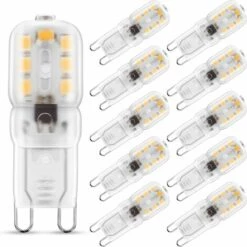 LLOVE 2W G9 Blanc Chaud 3000K, Ampoule LED, 25W Ampoule Halogène Équivalent, 230V AC 200lm, 360° Larges Faisceaux, Culot G9 Lot De 10