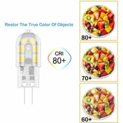 OSQI G4 2W LED Ampoule, 20W Ampoules Halogènes équivalentes, Blanc Chaud 3000K,200Lm,12x SMD,12V AC/DC - Pack De 10 [Classe énergétique A+] -Pas Cher Ampoule LED Boutique 65500463 4