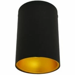 MIIDEX LIGHTING Support Spot GU10 En Saillie Plafond Rond Ø96 Alu Noir (led Non Fournie)