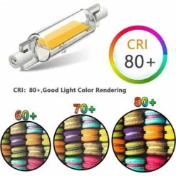 Ampoule LED R7s -Ampoule R7S LED 78mm Dimmable, 10W R7S Ampoules LED COB, R7S LED 78mm Haute Lumière Blanc Froid 6000K, R7S LED Lampe 600LM, éclairage à Faisceau 360 °, AC 220-240V, Pack De 2, -GALOZZOIT -Pas Cher Ampoule LED Boutique 67447858 4
