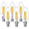 LLOVE E14 Ampoule LED Filament Bougie Vintage, 4.5W E14 LED Blanc Chaud 2700K 470 Lumen, Remplace 40W Ampoule Incandescence, Non Dimmable - 6 Pcs -Pas Cher Ampoule LED Boutique 67862559 1