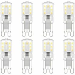 LLOVE Ampoule LED G9, G9 LED 220V Blanc Naturel 3000K 3W Equivalent à Halogène 30W Halogène Lumière 8-Pack