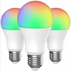 LLOVE Ampoules LED Couleur (un Groupe De 3), 9W RGBW Ampoule LED Dimmable E27 Télécommande Lumière Ambiante Avec Fonctions De Stockage Et De Minuterie, 7 Niveaux De Luminosité Pour La Maison / Décoration / Bar / Fête