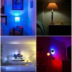 LLOVE Ampoules LED Couleur (un Groupe De 3), 9W RGBW Ampoule LED Dimmable E27 Télécommande Lumière Ambiante Avec Fonctions De Stockage Et De Minuterie, 7 Niveaux De Luminosité Pour La Maison / Décoration / Bar / Fête -Pas Cher Ampoule LED Boutique 67915195 5