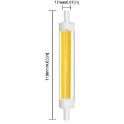 LLOVE R7S 15W 118mm Ampoule LED COB Filament Linéaire 360 Degrés J118 Ampoule Projecteur 1200LM équivalent Ampoule Halogène 120Wblanc Chaud (2700K-3000K)(Lot De 2) [Classe énergétique A++] -Pas Cher Ampoule LED Boutique 68014148 3