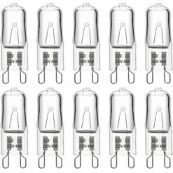 LLOVE Ampoule Halogene G9 40W 230V, 480LM 2700K Blanc Chaud Dimmable, G9 Ampoules Capsule, Pour Lustres, Lampes De Paysage, Appliques Murales, Éclairage D'armoire, Lot De 10