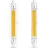 QERSTA Ampoule LED R7S 118mm 10W Blanc Froid 6000K, 1000LM, Équivalent Lampe Halogène R7S J118 80W 100W, Dimmable, Ampoule R7S 118mm Slim COB LED Pour Applique Murale/Lampadaire, Lot De 2 -Pas Cher Ampoule LED Boutique 68097268 1