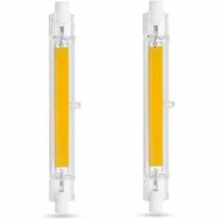 QERSTA Ampoule LED R7S 118mm 10W Blanc Froid 6000K, 1000LM, Équivalent Lampe Halogène R7S J118 80W 100W, Dimmable, Ampoule R7S 118mm Slim COB LED Pour Applique Murale/Lampadaire, Lot De 2