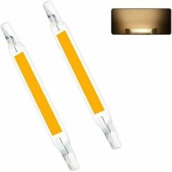 LLOVE Ampoules à LED R7S, 230V Non Dimmable LED COB Lampe Halogène Équivalent Spotlight De Remplacement Économie D'énergie Projecteur Linéaire Lumière (10W Blanc Chaud) [Classe énergétique A+]