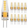 LLOVE Lot De 10 Ampoules LED G4 3 W Remplace Les Ampoules Halogènes De 30 W Blanc Chaud 12 V AC/DC 300 Lm Pas De Scintillement Intensité Non Variable Angle D'éclairage 360° G4 Culot à Broches [Classe énergétique A+] -Pas Cher Ampoule LED Boutique 68309700 1