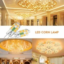 LLOVE Ampoule G4, Ampoule G4 LED 2W 240LM, Équivalent 20W G4 Ampoule Halogène, Blanc Chaud 3000K, AC/DC 12V, Sans Scintillement, Non Dimmable, Lot De 10 -Pas Cher Ampoule LED Boutique 68310727 3