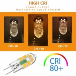 LLOVE Ampoule G4, Ampoule G4 LED 2W 240LM, Équivalent 20W G4 Ampoule Halogène, Blanc Chaud 3000K, AC/DC 12V, Sans Scintillement, Non Dimmable, Lot De 10 -Pas Cher Ampoule LED Boutique 68310727 4