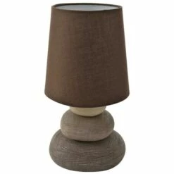 NAVE Lampecéramique Marron E14 - Marron