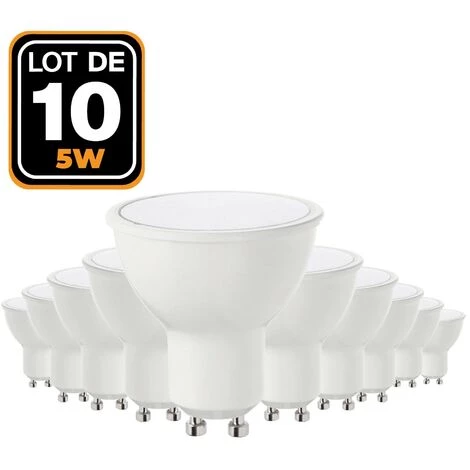 EUROPALAMP 10 Ampoules GU10 5W Eq. 40W Blanc Naturel 4500k Haute Luminosité - Blanc Neutre 4500K 3 EUROPALAMP 10 Ampoules GU10 5W Eq. 40W Blanc Naturel 4500k Haute Luminosité - Blanc Neutre 4500K