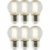 ELEXITY Lot De 6 Ampoules Déco Filament LED Sphérique 4W E27 470lm 2700K -Pas Cher Ampoule LED Boutique 8009740 1