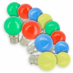 ECLAIRAGE DESIGN Lot De 12 Ampoules LED B22 Eq 20W Panaché Guirlande Guinguette Extérieur