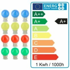 ECLAIRAGE DESIGN Lot De 12 Ampoules LED B22 Eq 20W Panaché Guirlande Guinguette Extérieur -Pas Cher Ampoule LED Boutique 8455070 5