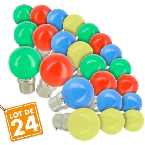 ECLAIRAGE DESIGN Lot De 24 Ampoules LED B22 Guirlande Guinguette Extérieur 3 ECLAIRAGE DESIGN Lot De 24 Ampoules LED B22 Guirlande Guinguette Extérieur – Image 2