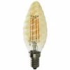 MIIDEX LIGHTING Ampoule LED COB FILAMENT 1W (9W) E14 Torsadée Dorée Blanc Chaud 2700°K -Pas Cher Ampoule LED Boutique 8714711 1