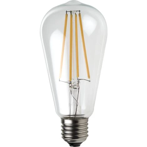 LAMPESECOENERGIE Lot De 5 Ampoules Led Filament ST64 Style Edison Teardrop 7 Watt (eq.52 Watt) Culot E27 4 LAMPESECOENERGIE Lot De 5 Ampoules Led Filament ST64 Style Edison Teardrop 7 Watt (eq.52 Watt) Culot E27 – Image 2