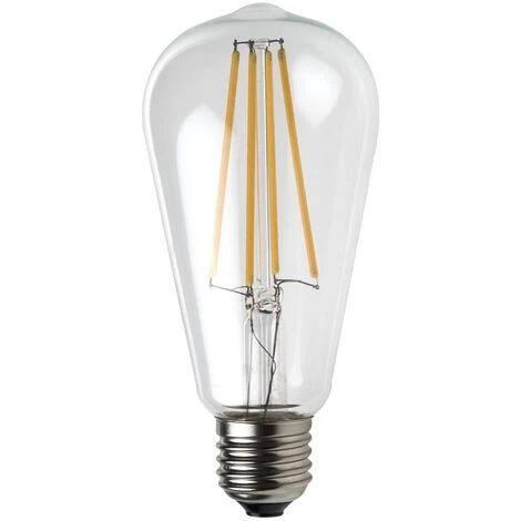 LAMPESECOENERGIE Lot De 10 Ampoules Led Filament ST64 Style Edison Teardrop 7 Watt (eq.52 Watt) Culot E27 4 LAMPESECOENERGIE Lot De 10 Ampoules Led Filament ST64 Style Edison Teardrop 7 Watt (eq.52 Watt) Culot E27 – Image 2