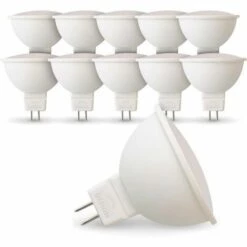 ECLAIRAGE DESIGN Lot De 10 Ampoules LED GU5.3 MR16 5W Eq 40W | Température De Couleur: Blanc Chaud 2700K