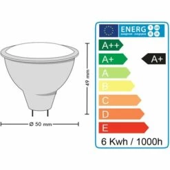 ECLAIRAGE DESIGN Lot De 5 Ampoules LED GU5.3 MR16 5W Eq 40W | Température De Couleur: Blanc Chaud 2700K -Pas Cher Ampoule LED Boutique 9356749 5