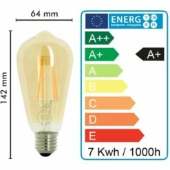 ECLAIRAGE DESIGN Lot De 2 AMPOULES LED E27 7W ST64 2200K Type Edison | Température De Couleur: Blanc Chaud 2200K -Pas Cher Ampoule LED Boutique 9356750 5